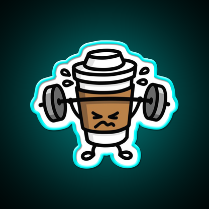 Strong Coffee Lift Workout Gym Fitness Led Neon Sign Rgb Color