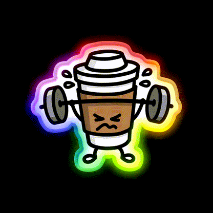 Strong Coffee Lift Workout Gym Fitness Led Neon Sign Rgb Color