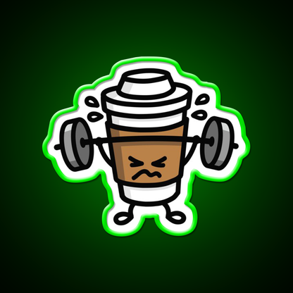 Strong Coffee Lift Workout Gym Fitness Led Neon Sign Rgb Color