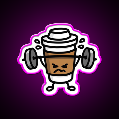 Strong Coffee Lift Workout Gym Fitness Led Neon Sign Rgb Color