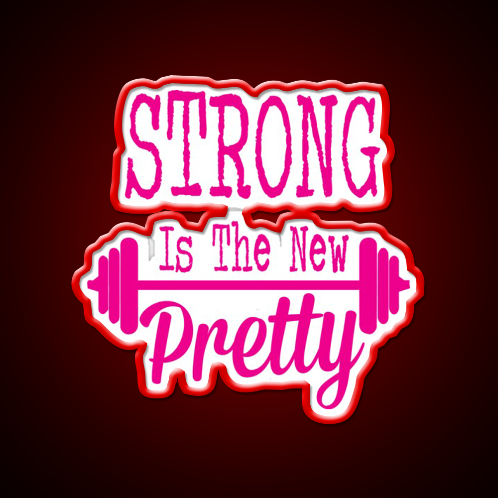 Strong Is The New Pretty Gym Fitness Led Neon Sign Rgb Color