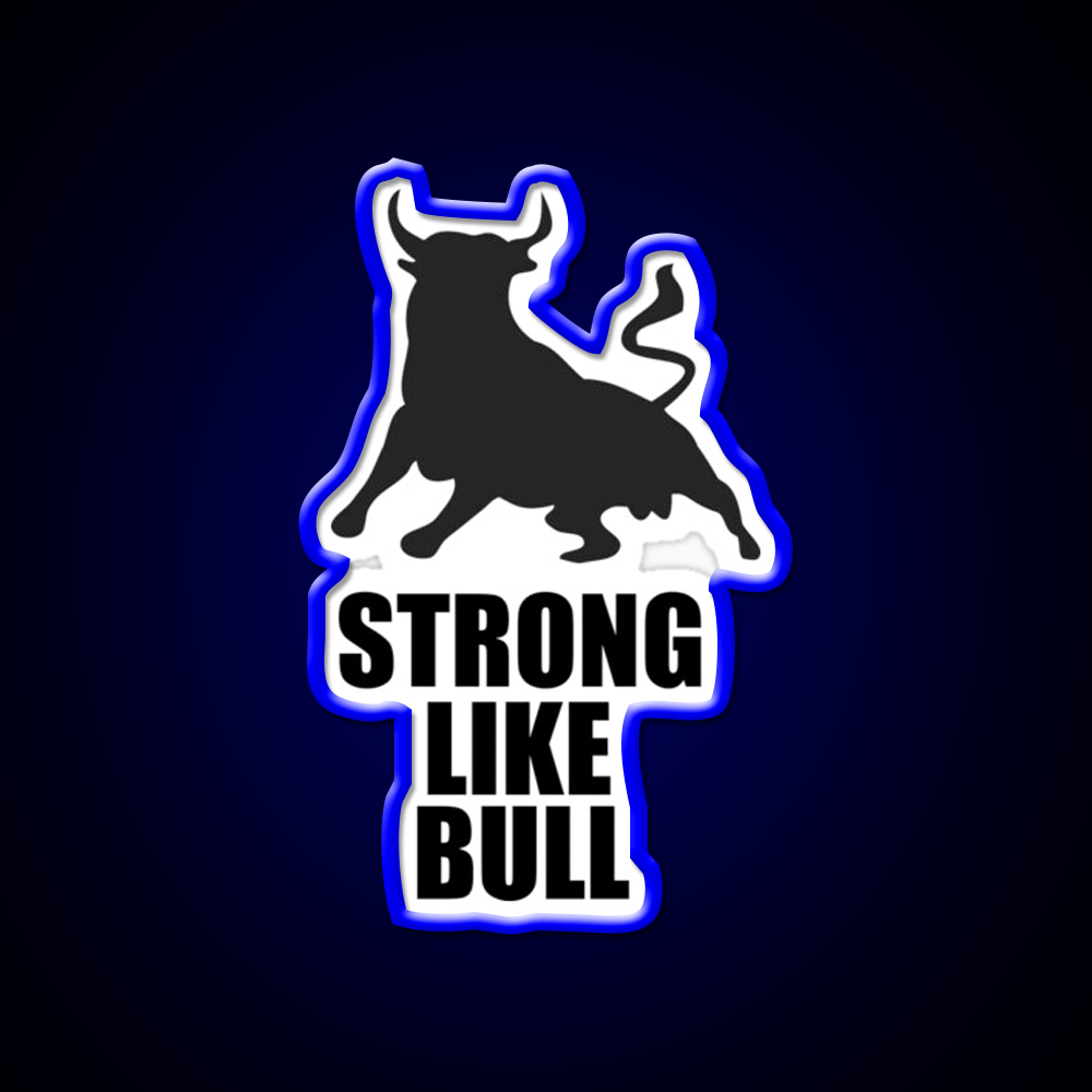 Strong Like Bull Gym Fitness Led Neon Sign Rgb Color