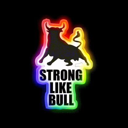 Strong Like Bull Gym Fitness Led Neon Sign Rgb Color