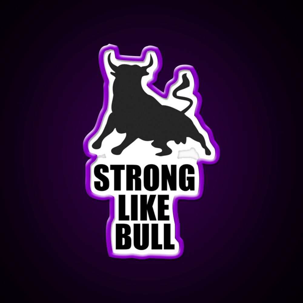 Strong Like Bull Gym Fitness Led Neon Sign Rgb Color
