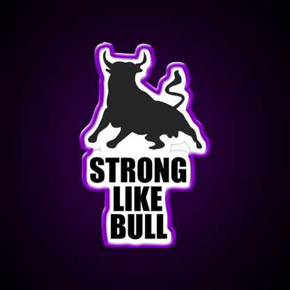 Strong Like Bull Gym Fitness Led Neon Sign Rgb Color