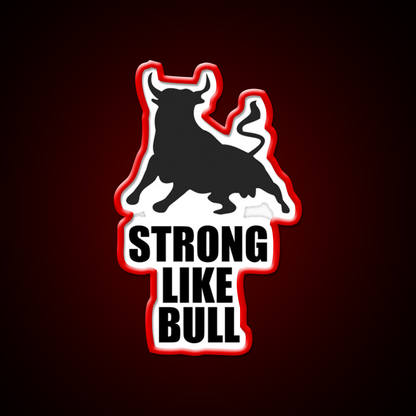 Strong Like Bull Gym Fitness Led Neon Sign Rgb Color