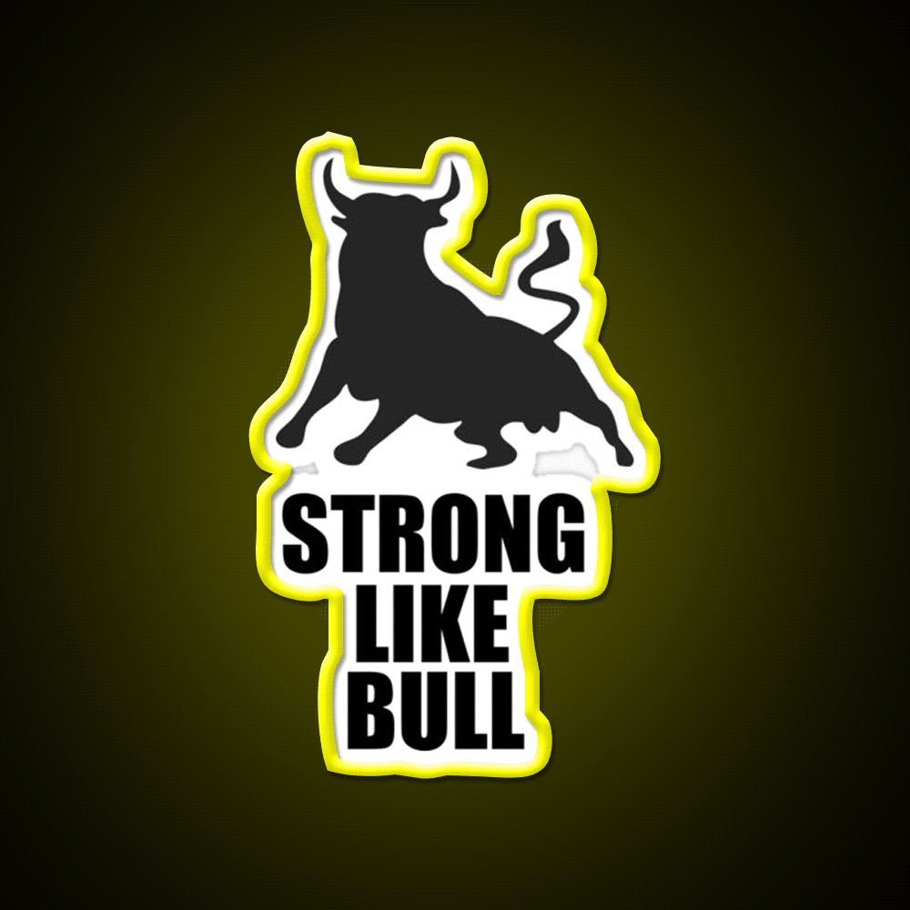 Strong Like Bull Gym Fitness Led Neon Sign Rgb Color