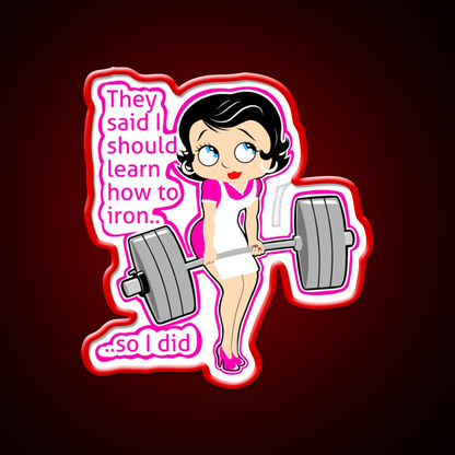 Strong Moms Who Lift Weights Fitness Funny Gym Fitness Led Neon Sign Rgb Color