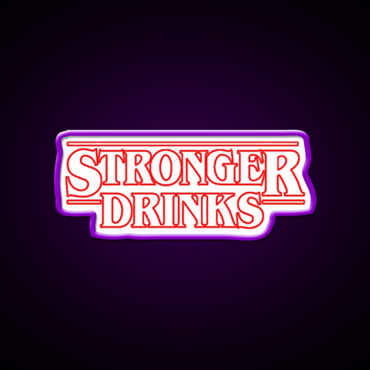 Stronger Drinks Cocktail Bar Decor Led Neon Sign Rgb Color - LED neon sign view 9