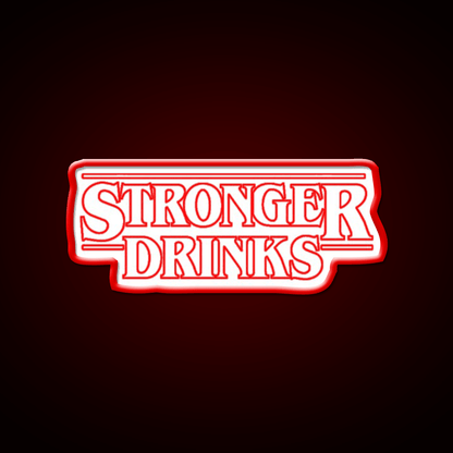 Stronger Drinks Cocktail Bar Decor Led Neon Sign Rgb Color - Shineneon