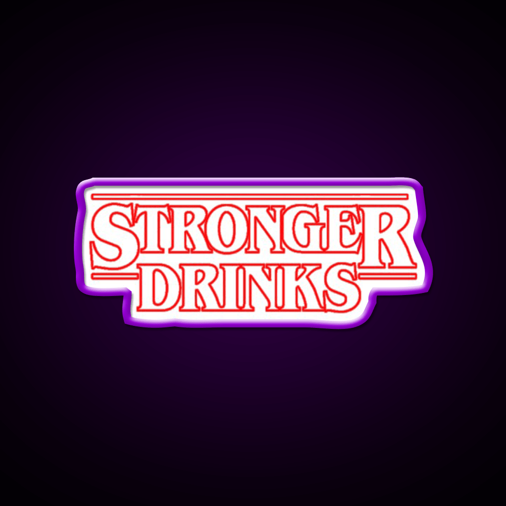 Stronger Drinks Cocktail Bar Decor Led Neon Sign Rgb Color - Shineneon