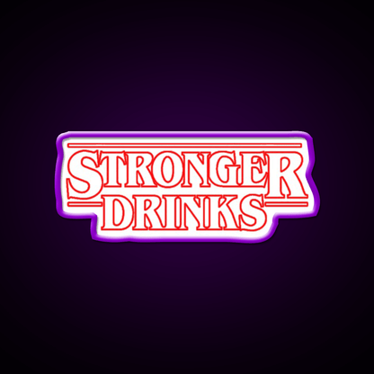 Stronger Drinks Cocktail Bar Decor Led Neon Sign Rgb Color - Shineneon