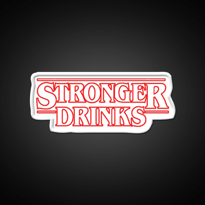 Stronger Drinks Cocktail Bar Decor Led Neon Sign Rgb Color - Shineneon
