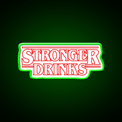 Stronger Drinks Cocktail Bar Decor Led Neon Sign Rgb Color - Shineneon