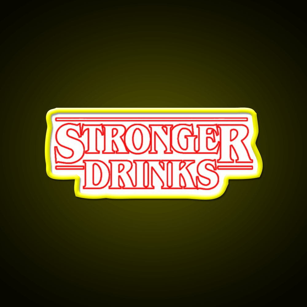 Stronger Drinks Cocktail Bar Decor Led Neon Sign Rgb Color - Shineneon
