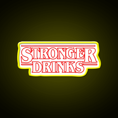 Stronger Drinks Cocktail Bar Decor Led Neon Sign Rgb Color - Shineneon