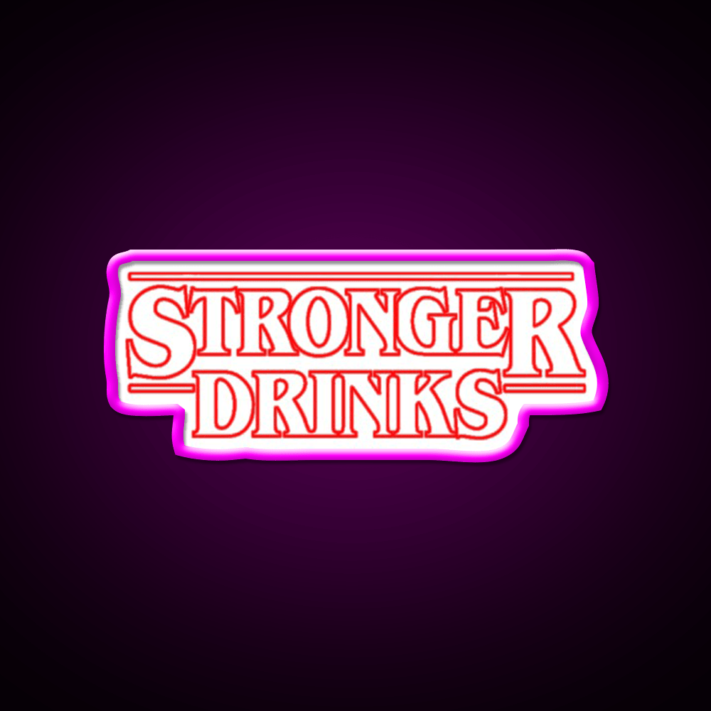 Stronger Drinks Cocktail Bar Decor Led Neon Sign Rgb Color - Shineneon