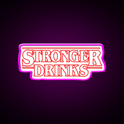 Stronger Drinks Cocktail Bar Decor Led Neon Sign Rgb Color - Shineneon