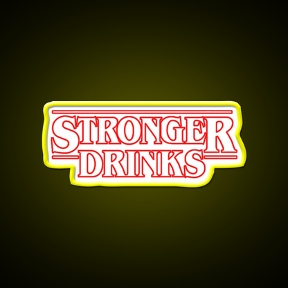 Stronger Drinks Cocktail Bar Decor Led Neon Sign Rgb Color - LED neon sign view 7
