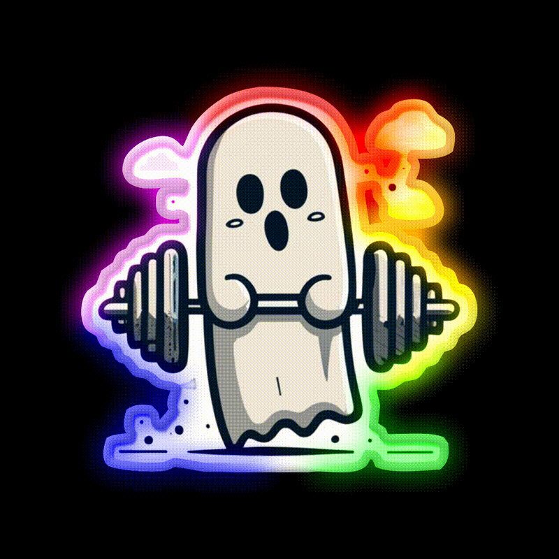 Strongman Ghost Gym Fitness Led Neon Sign Rgb Color