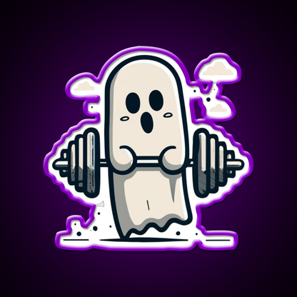 Strongman Ghost Gym Fitness Led Neon Sign Rgb Color