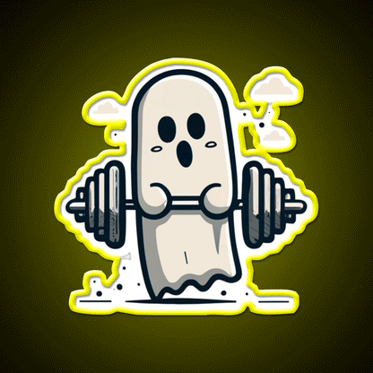 Strongman Ghost Gym Fitness Led Neon Sign Rgb Color