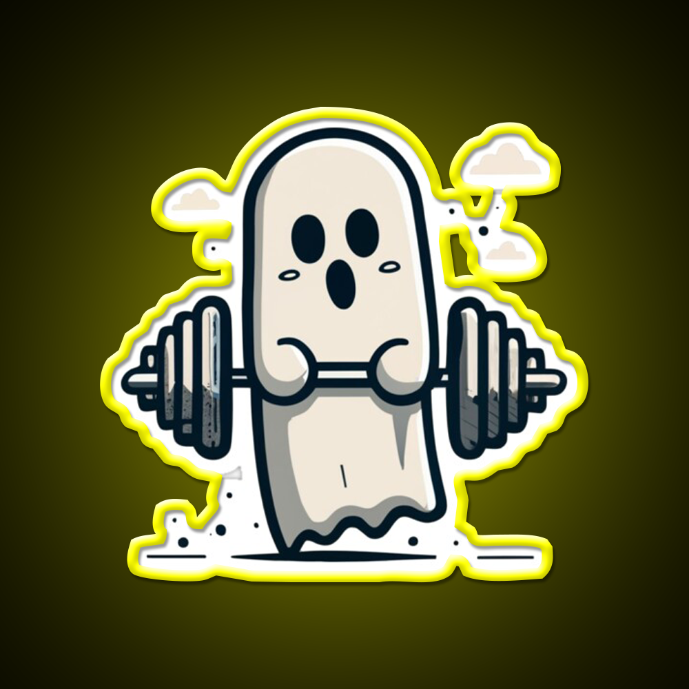 Strongman Ghost Gym Fitness Led Neon Sign Rgb Color