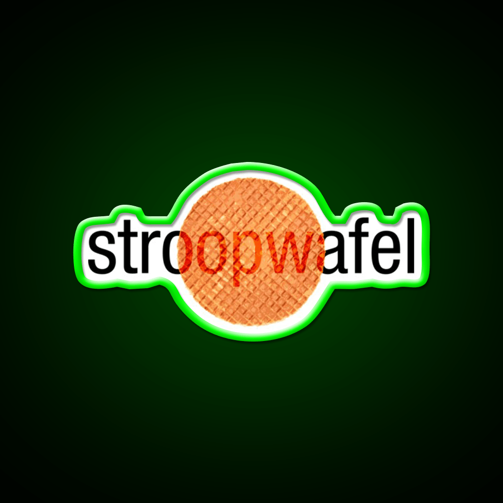 Stroopwafel Dutch Waffle Snack Food Led Neon Sign Rgb Color - Shineneon