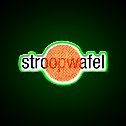 Stroopwafel Dutch Waffle Snack Food Led Neon Sign Rgb Color - Shineneon
