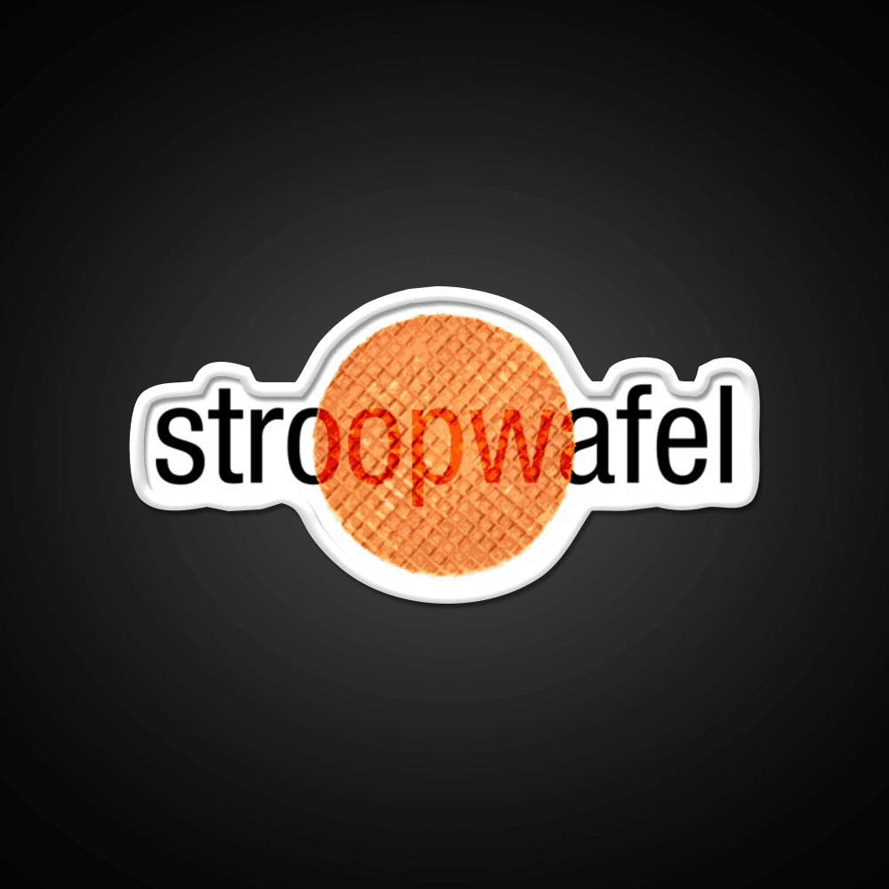 Stroopwafel Dutch Waffle Snack Food Led Neon Sign Rgb Color - Shineneon