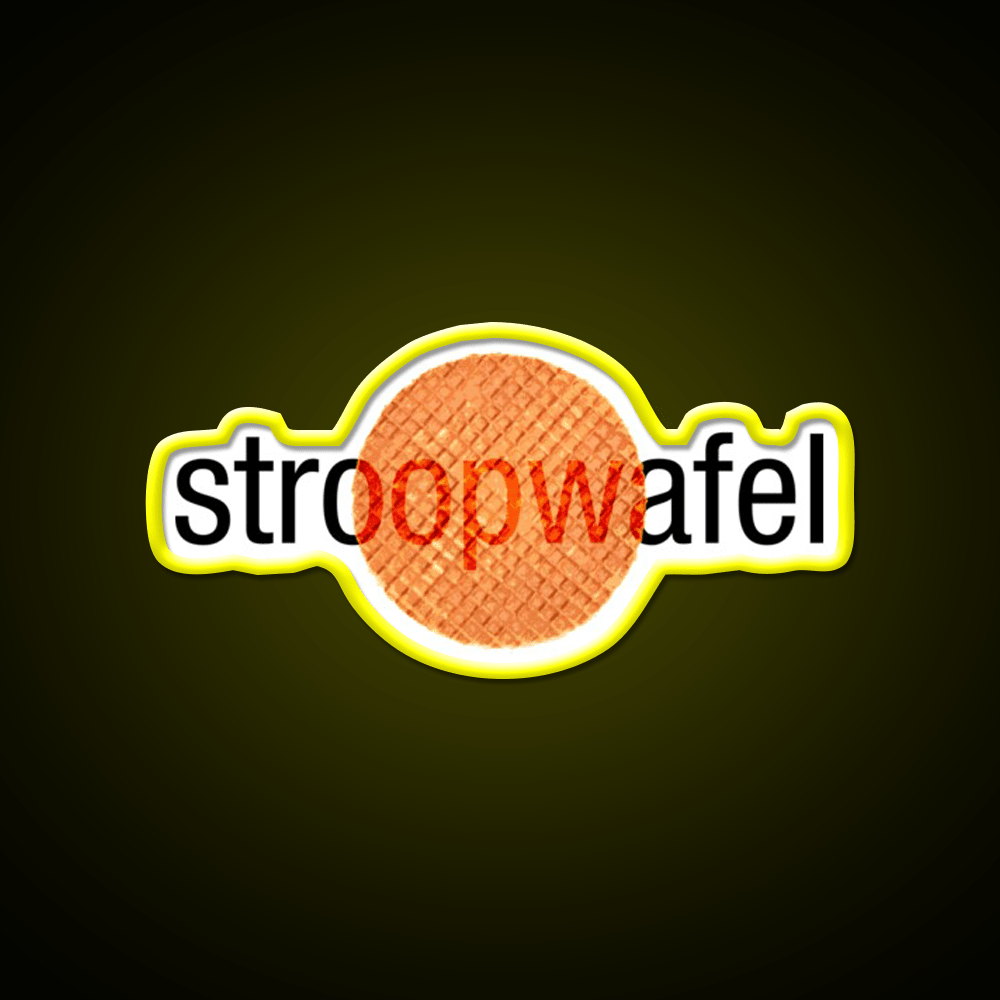 Stroopwafel Dutch Waffle Snack Food Led Neon Sign Rgb Color - Shineneon