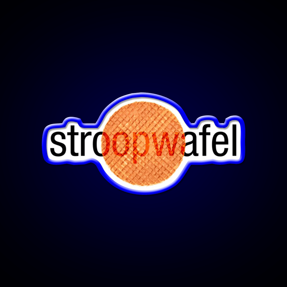 Stroopwafel Dutch Waffle Snack Food Led Neon Sign Rgb Color - Shineneon