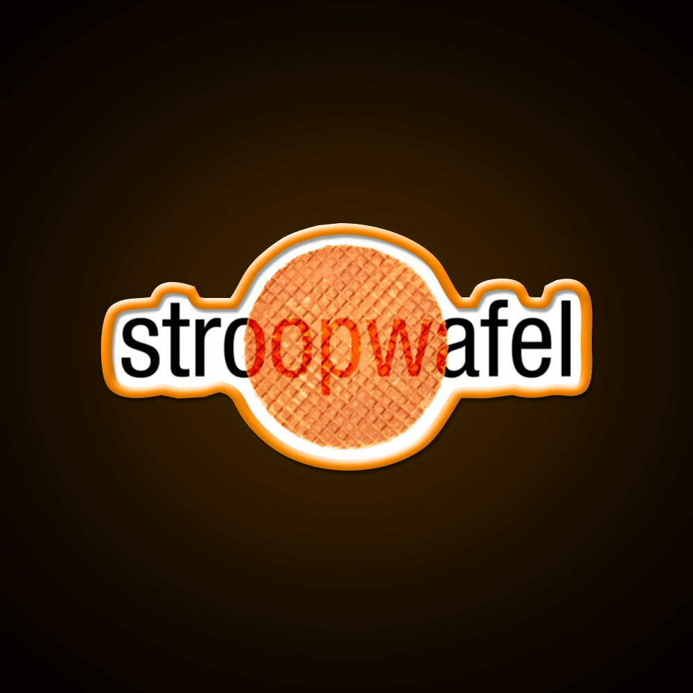 Stroopwafel Dutch Waffle Snack Food Led Neon Sign Rgb Color - Shineneon