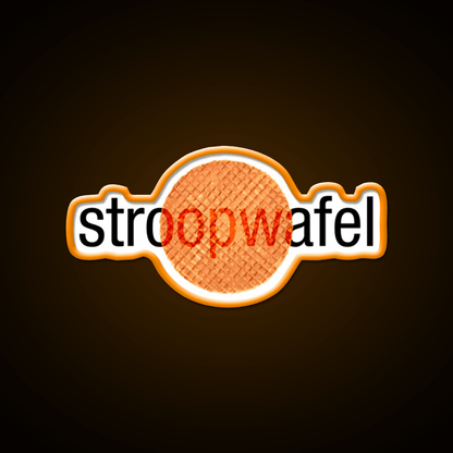 Stroopwafel Dutch Waffle Snack Food Led Neon Sign Rgb Color - Shineneon