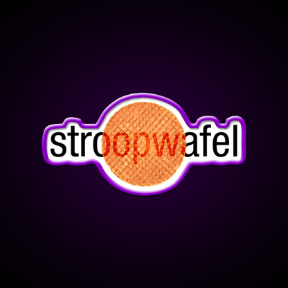 Stroopwafel Dutch Waffle Snack Food Led Neon Sign Rgb Color - Shineneon