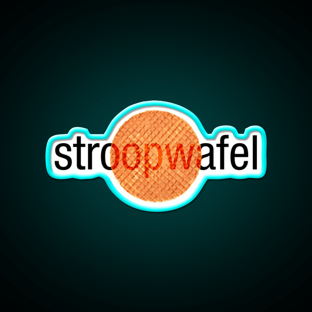 Stroopwafel Dutch Waffle Snack Food Led Neon Sign Rgb Color - Shineneon