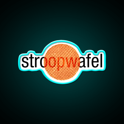 Stroopwafel Dutch Waffle Snack Food Led Neon Sign Rgb Color - Shineneon