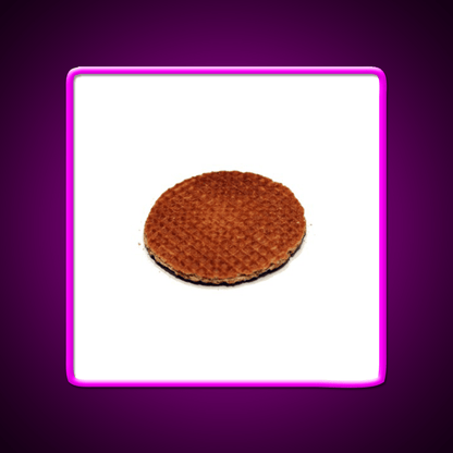 Stroopwafel Snack Food Led Neon Sign Rgb Color - Shineneon