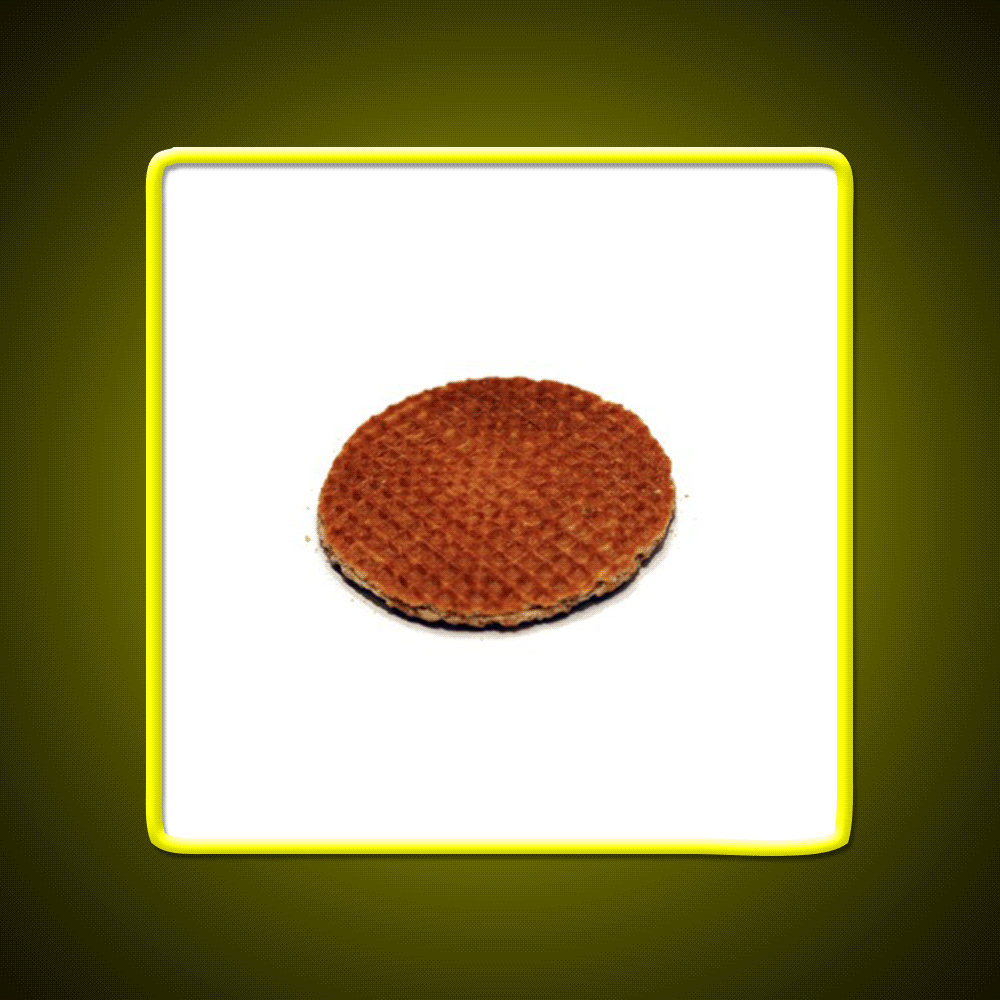 Stroopwafel Snack Food Led Neon Sign Rgb Color - Custom LED neon sign front view
