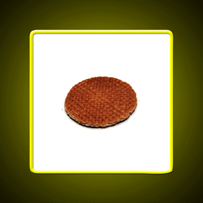 Stroopwafel Snack Food Led Neon Sign Rgb Color - Custom LED neon sign front view