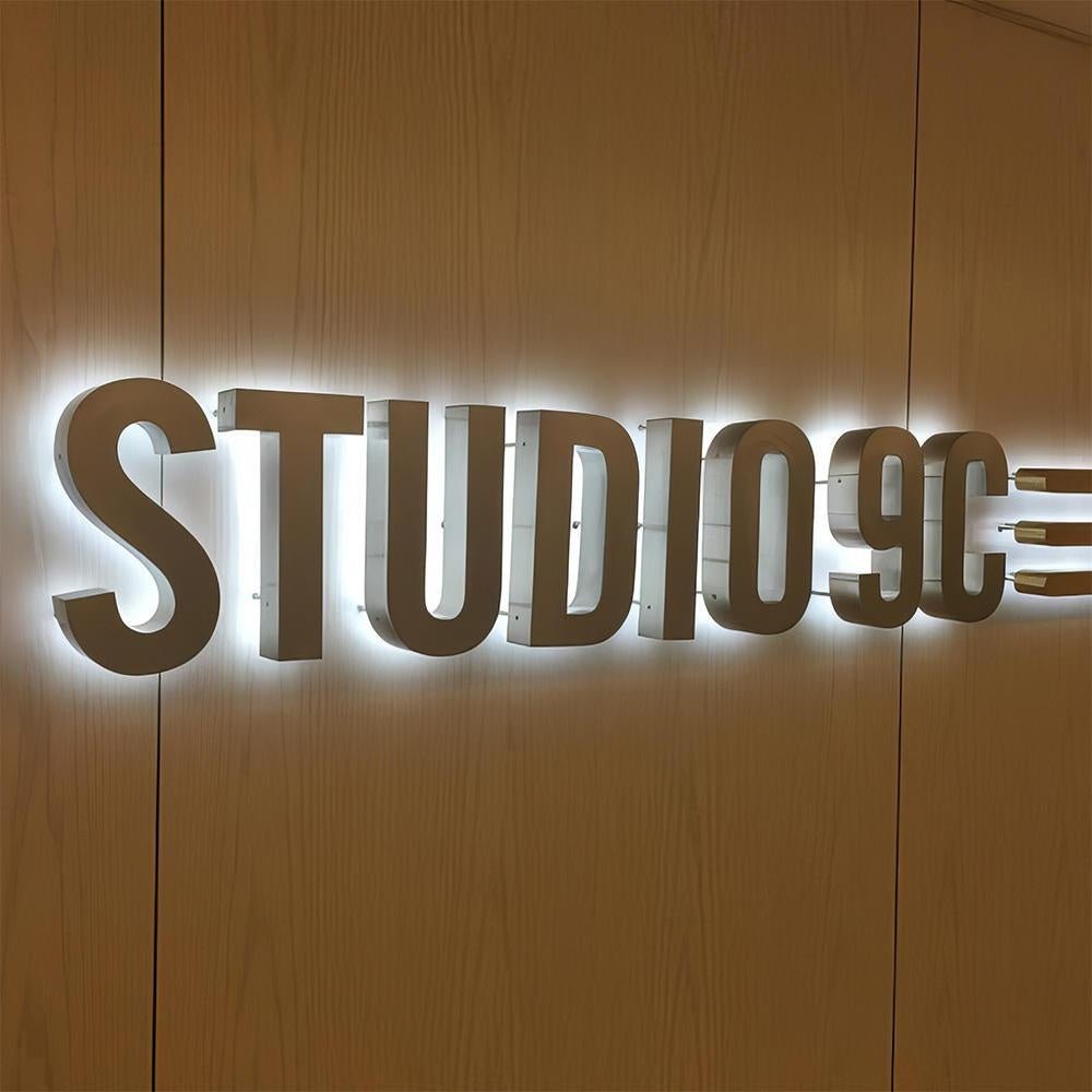 Studio 9C 3D Backlit Letters Business Metal Led Sign - Shineneon