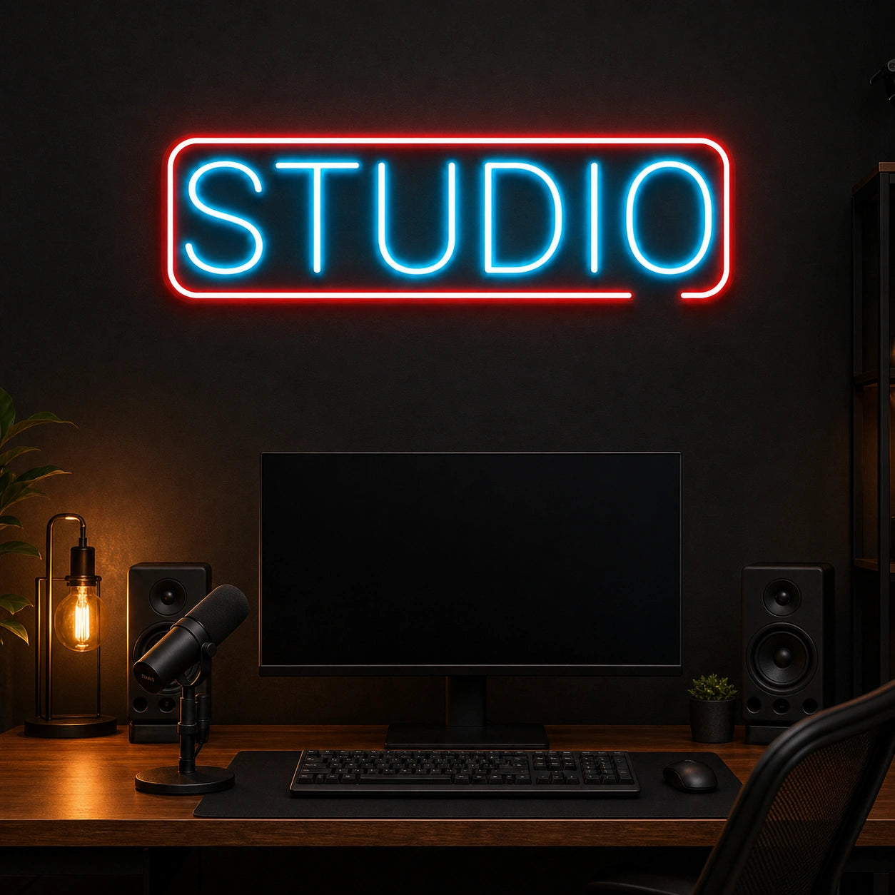 Studio LED Neon Sign Garage Man Cave Neon Sign real lifestyle scene