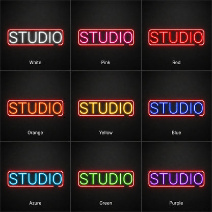 Studio LED Neon Sign Garage Man Cave Neon Sign color grid
