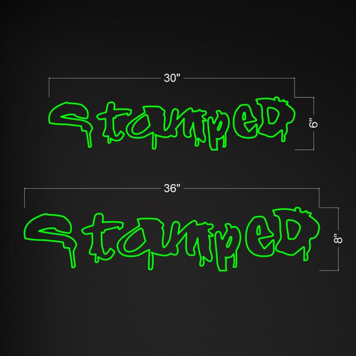 Stumped Dripping Green Led Neon Sign For Indoor Decor | Shineneon