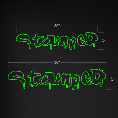 Stumped Dripping Green Led Neon Sign For Indoor Decor | Shineneon