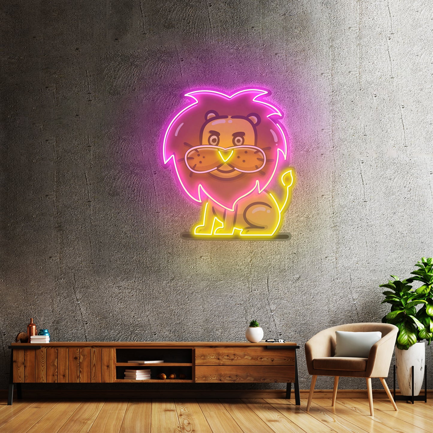 Stupid Lion Led Neon Sign Light Custom Led Signs