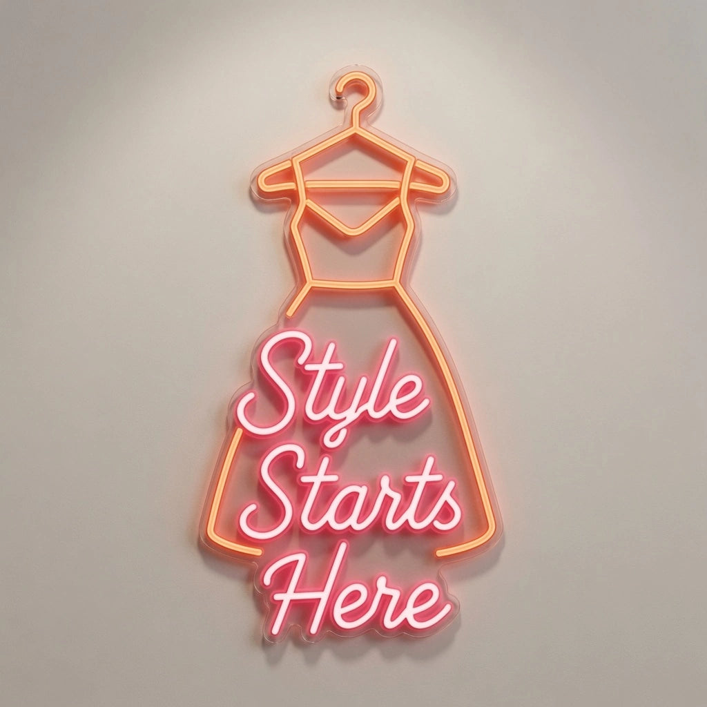Style Starts Here LED Neon Sign - 01 Original Product Image