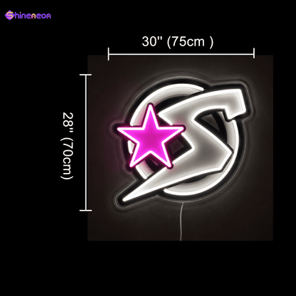 Stylized S Custom Led Neon Sign with 30-inch - Shineneon