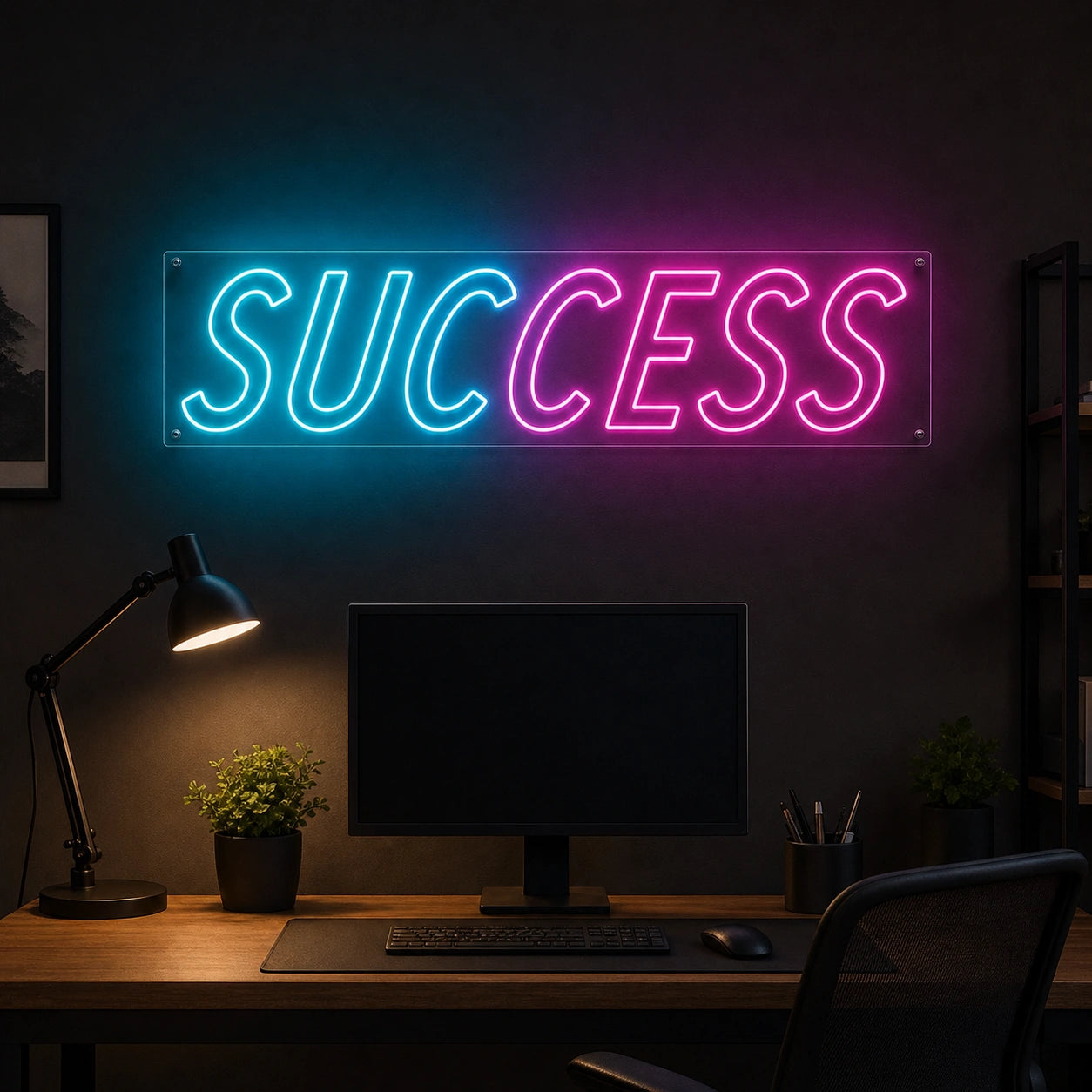 Success LED Neon Sign Garage Man Cave Neon Sign real lifestyle scene