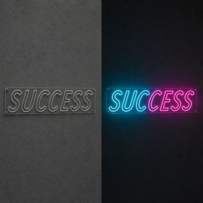 Success LED Neon Sign Garage Man Cave Neon Sign day and night comparison